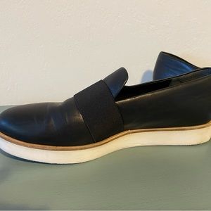 Via Spiga Black Leather Slip-On loafers sneaker shoe